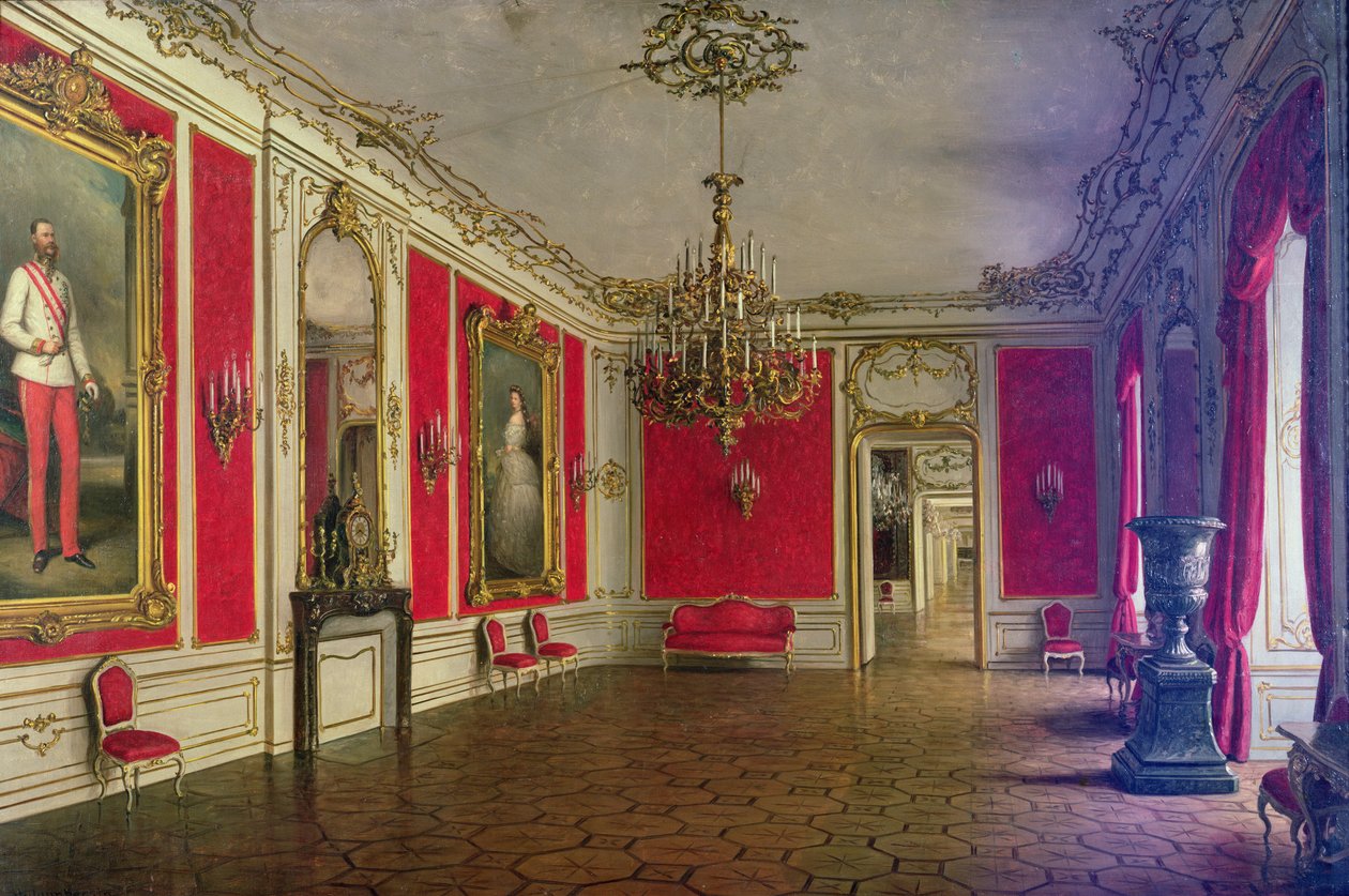 Receptionslokalet i Hofburg Palace, Wien af J. Jaunbersin