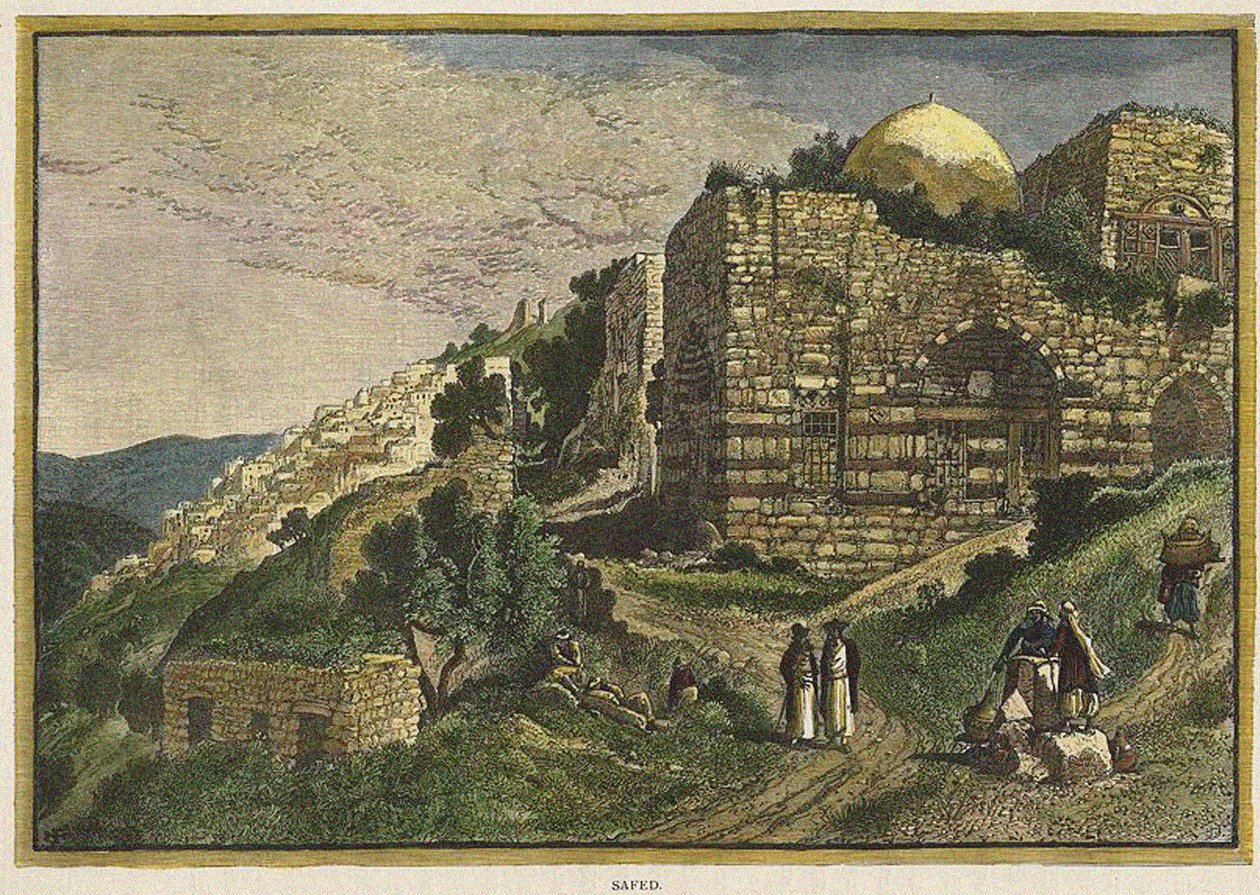 Safed. Fra: Malerisk Palæstina, Sinai og Egypten af J. Johnstone