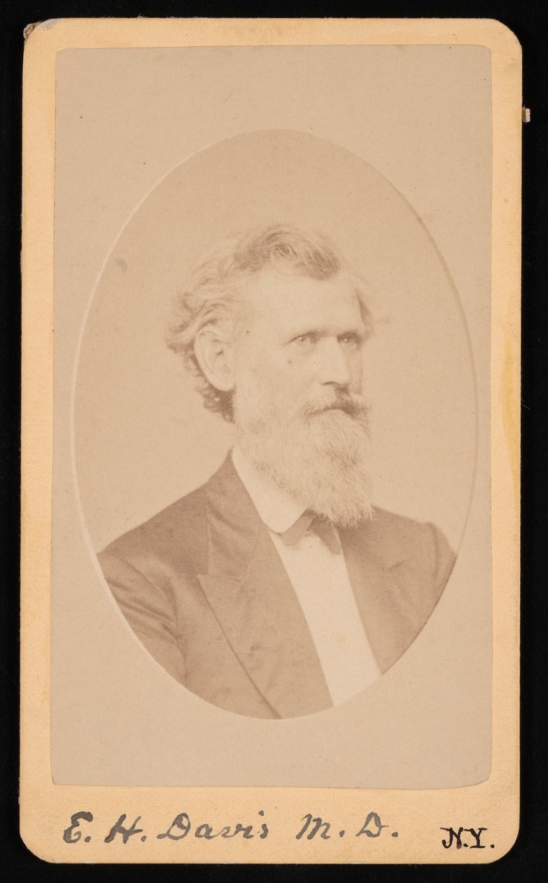 Portræt af Edwin Hamilton Davis 1811-1888, før 1888. af J Kraft