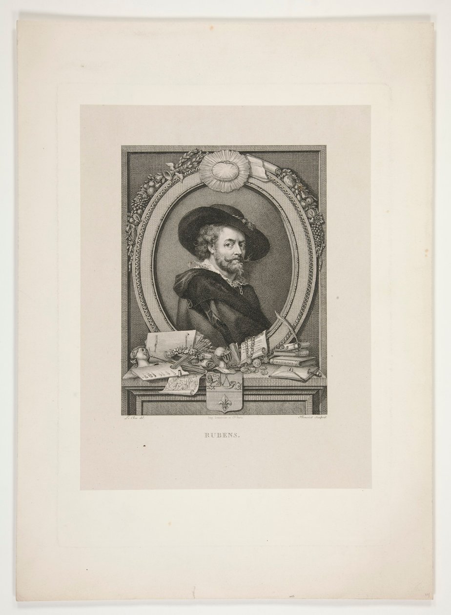 Portræt af Peter Paul Rubens af J. L. Benoist