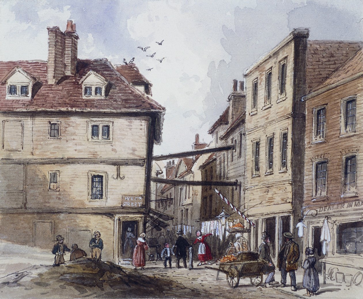 Chick Lane, London, c1840 af J Maund