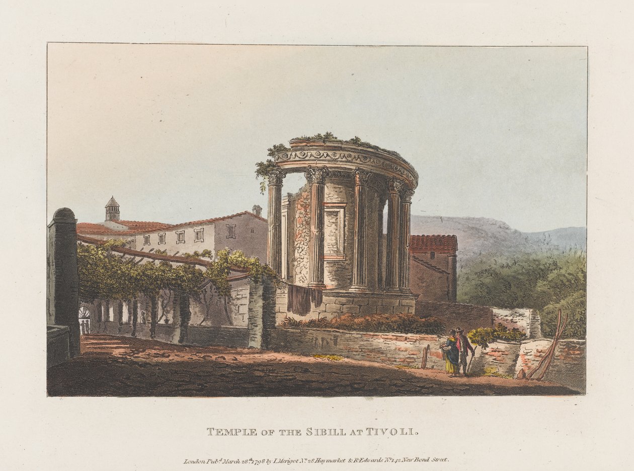 Sibyllens tempel i Tivoli af J. Merigot