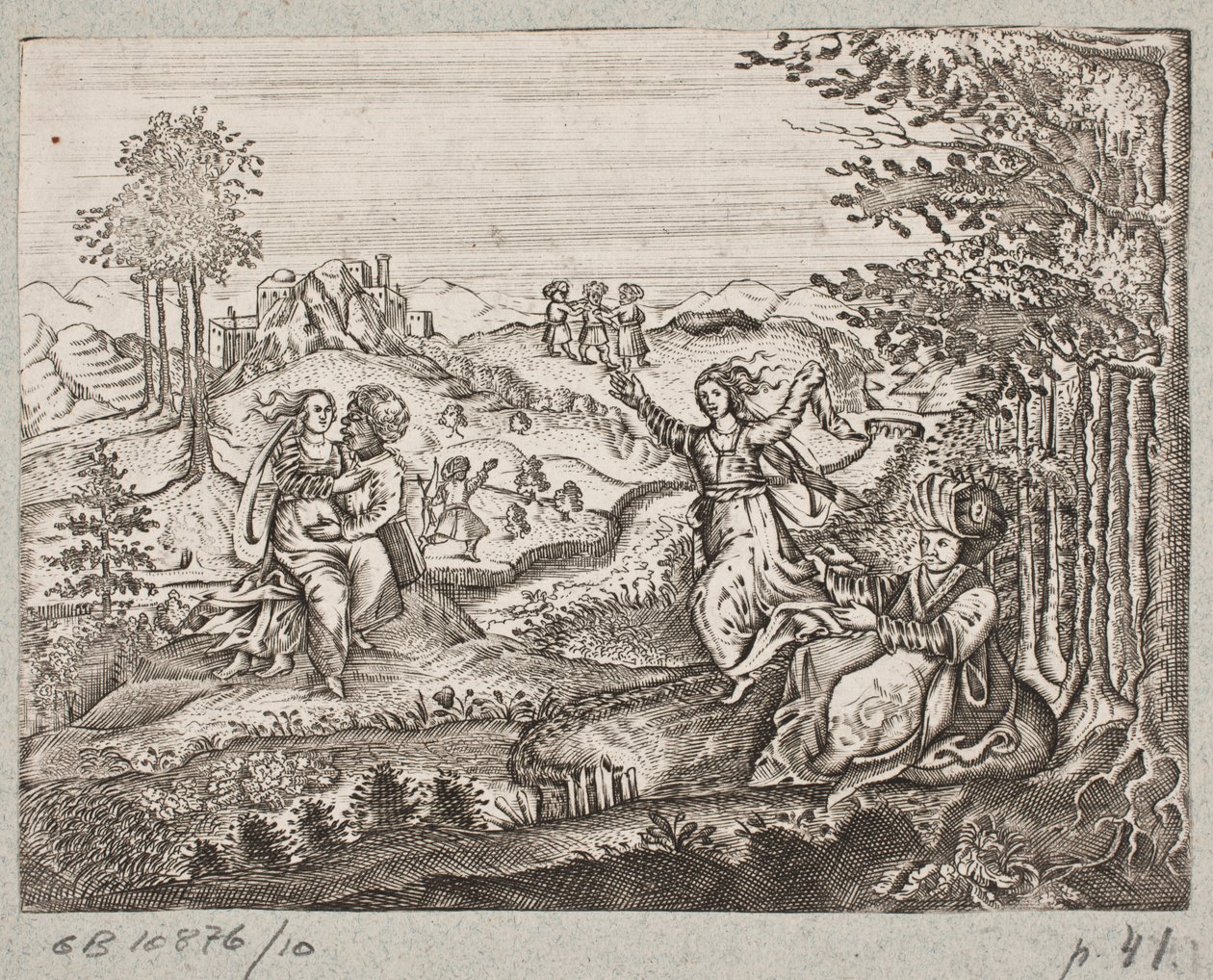 Illustration til Adam Olearius, "Persisk Rosenthal af en genial digter Schich Saadi […]", Slesvig 1660 af J. Muller