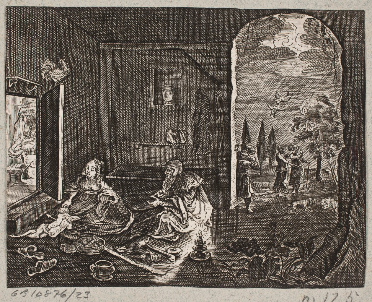 Illustration til Adam Olearius, "Persisk Rosenthal af en genial digter Schich Saadi […]", Slesvig 1660 af J. Muller