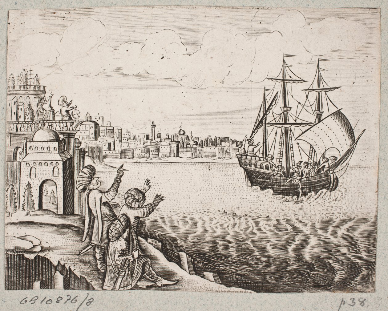 Illustration til Adam Olearius, "Persisk Rosenthal af en genial digter Schich Saadi […]", Slesvig 1660 af J. Muller