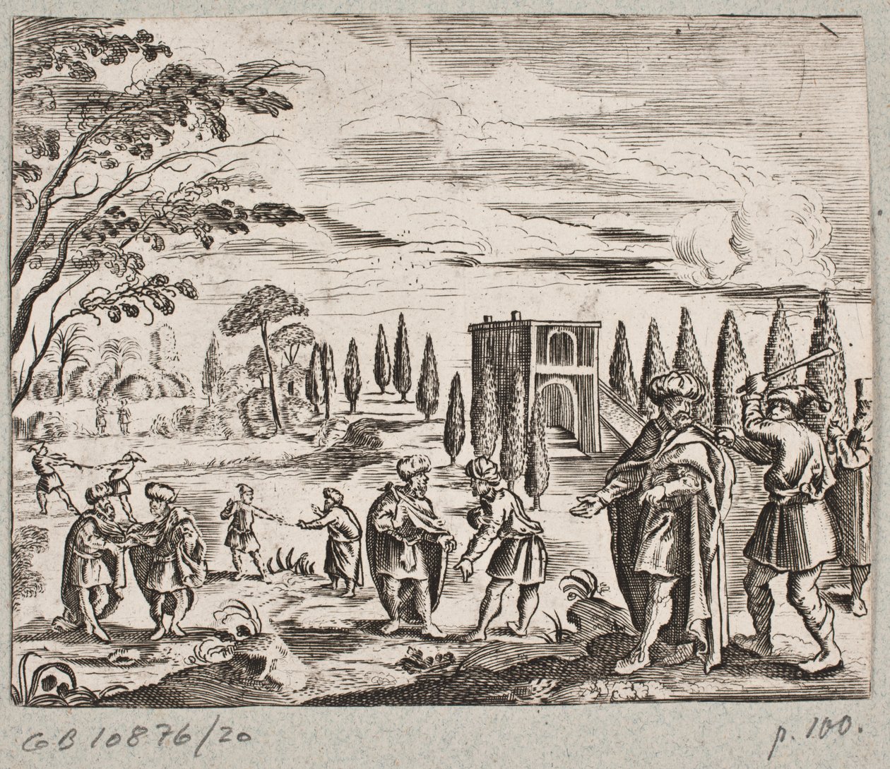 Illustration til Adam Olearius, "Persisk Rosenthal af en genial digter Schich Saadi […]", Slesvig 1660 af J. Muller