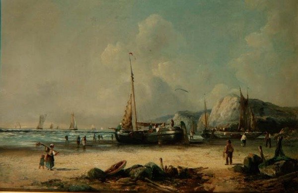 Fiskerbåde på kysten af J. Mundell