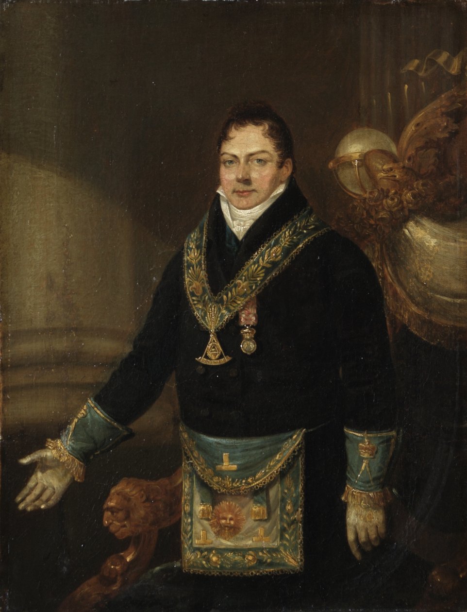 Augustus Frederick, hertug af Sussex som stormester, 1827 af J. Naish