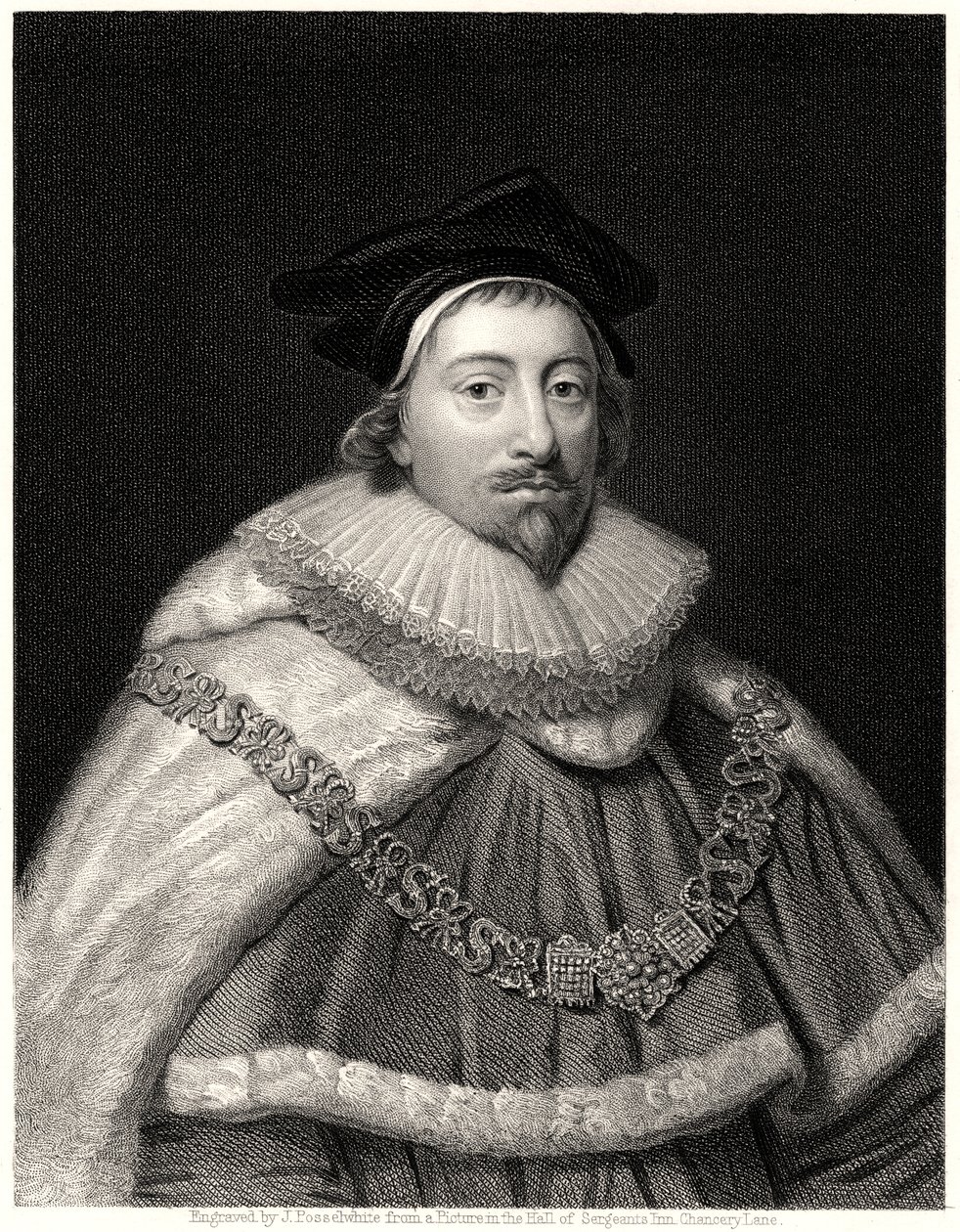 Sir Edward Coke, Recorder of London, 1800-tallet af J. Posselwhite
