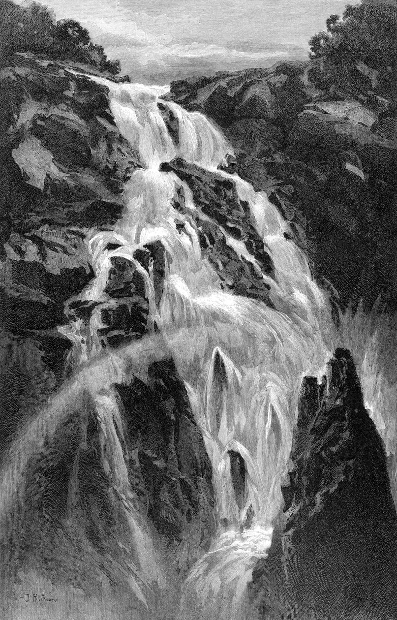Barron Falls nær Cairns, Queensland, Australien, 1886. af J. R. Ashton