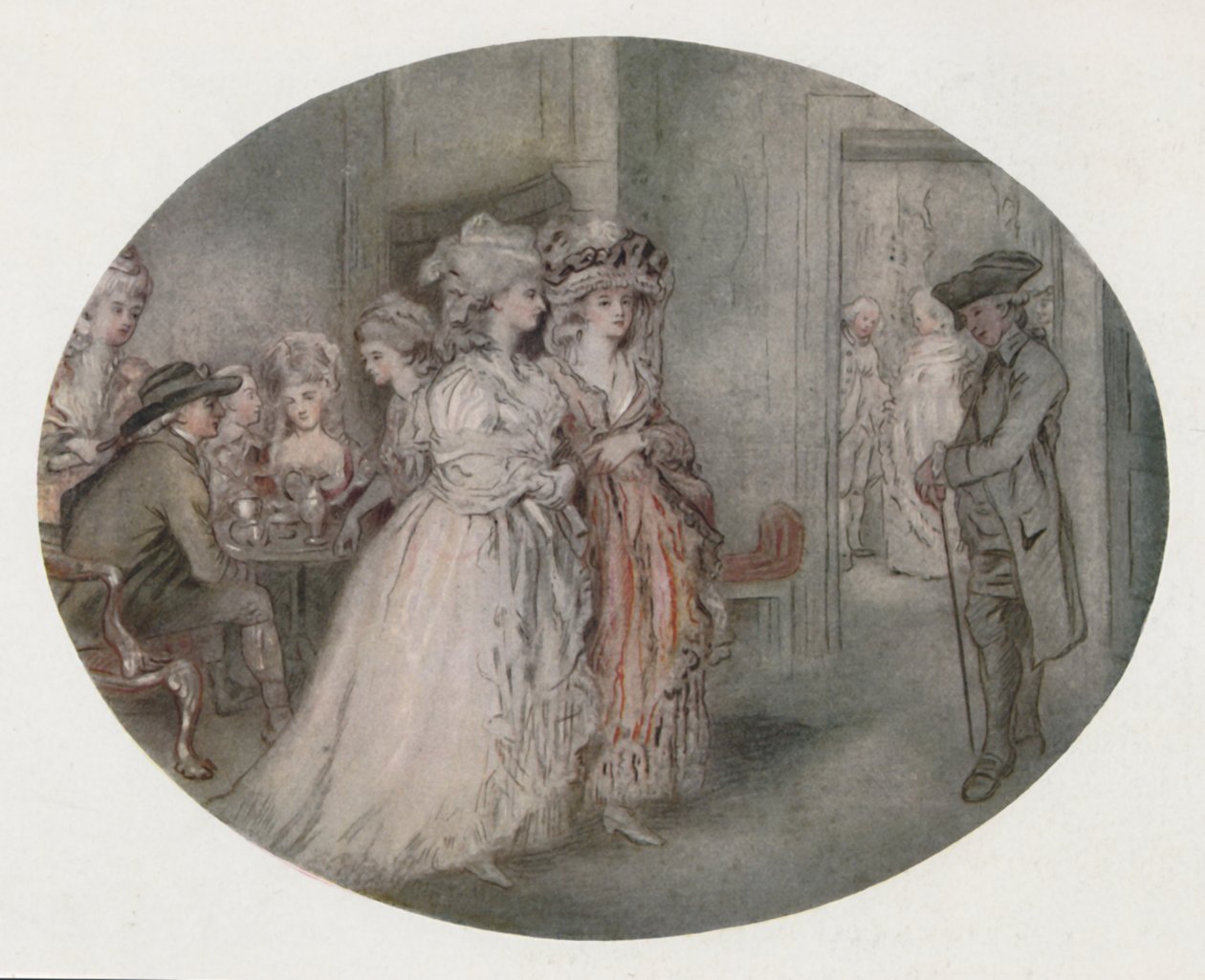 Promenade ved Carlisle House, 1780, 1920 af J. R. Smith
