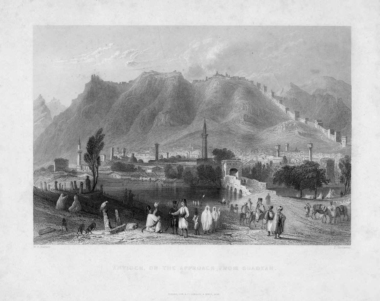 Antiochia, på vej fra Suadeah, 1836 af J. Redaway