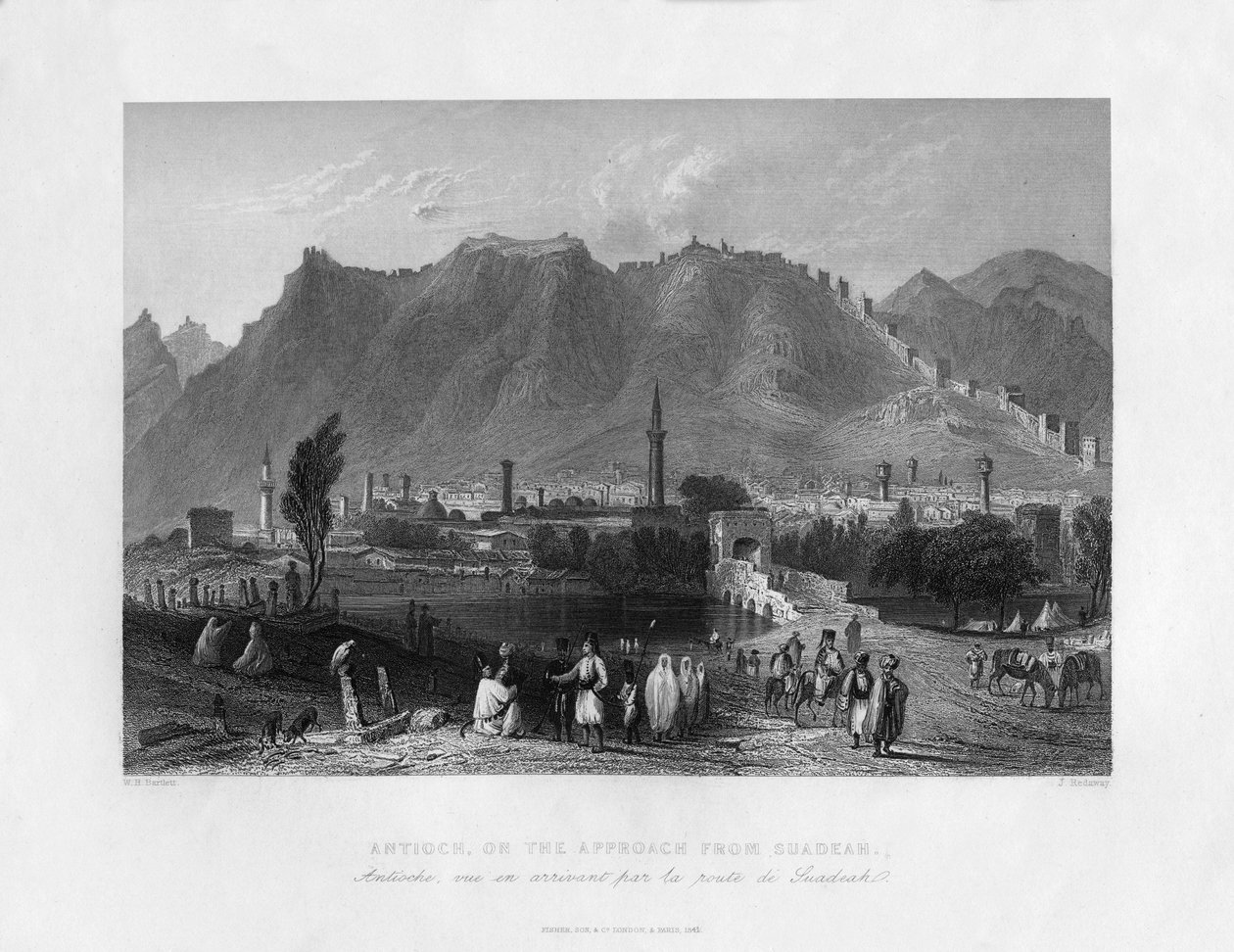 Antiochia, på vej fra Suadeah, Tyrkiet, 1841. af J. Redaway