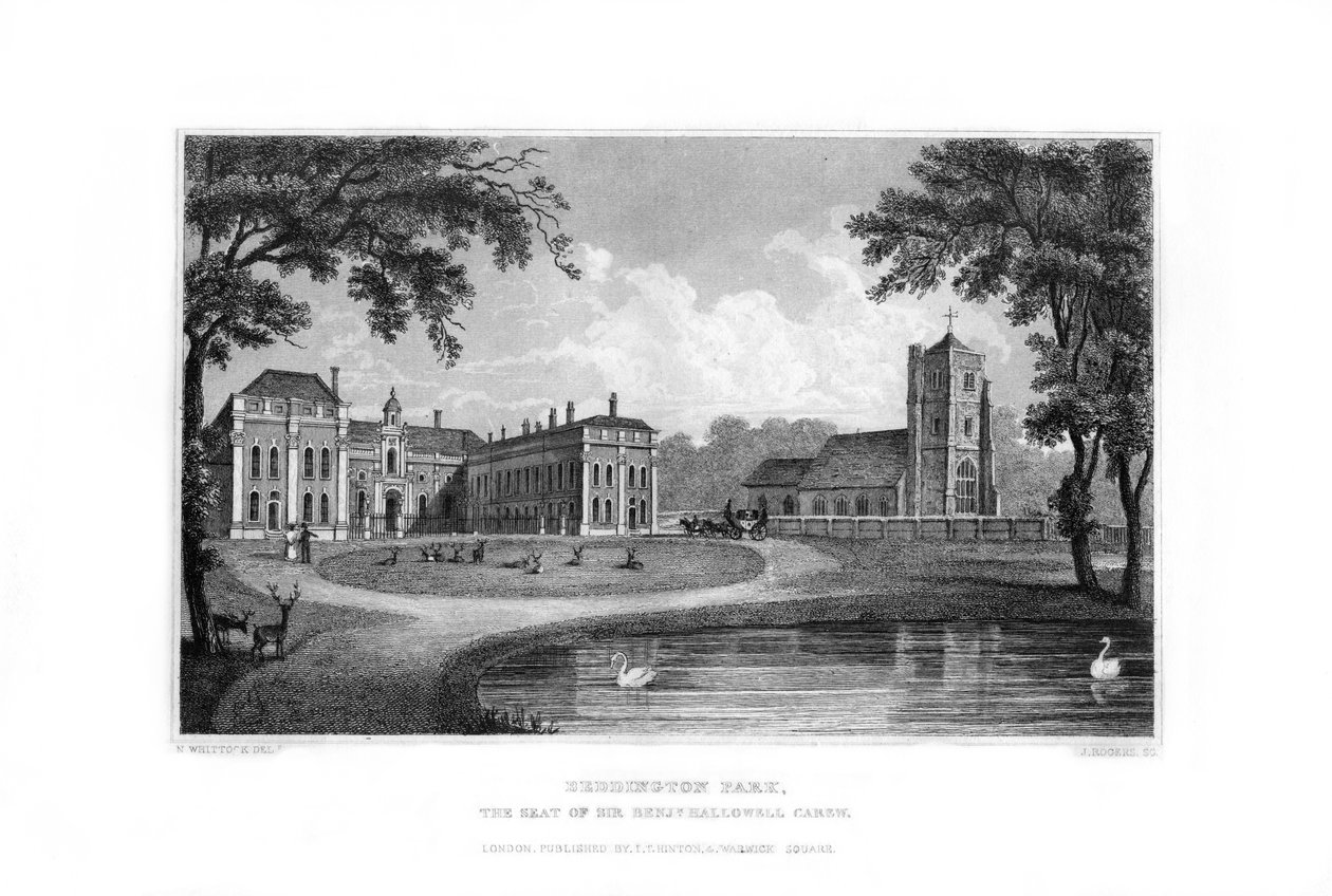 Beddington Park, Sutton, Surrey, 1829. af J. Rogers