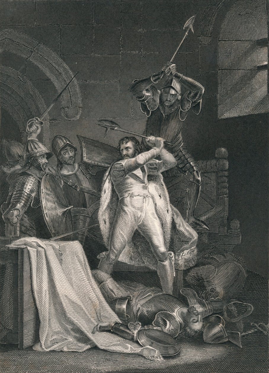 Richard II.s død, 1400, midten af det 19. århundrede. af J. Rogers