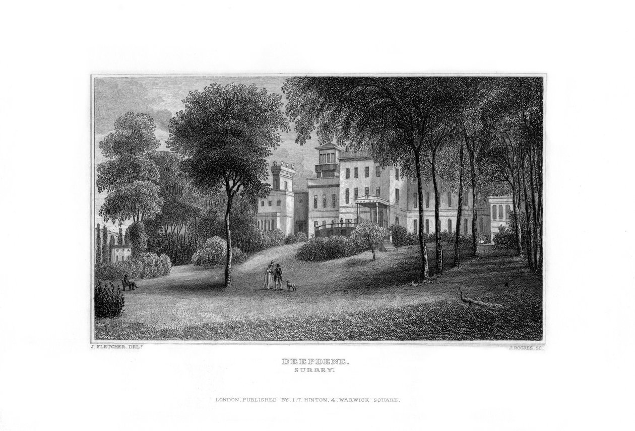 Deepdene, Dorking, Surrey, 1829. af J. Rogers