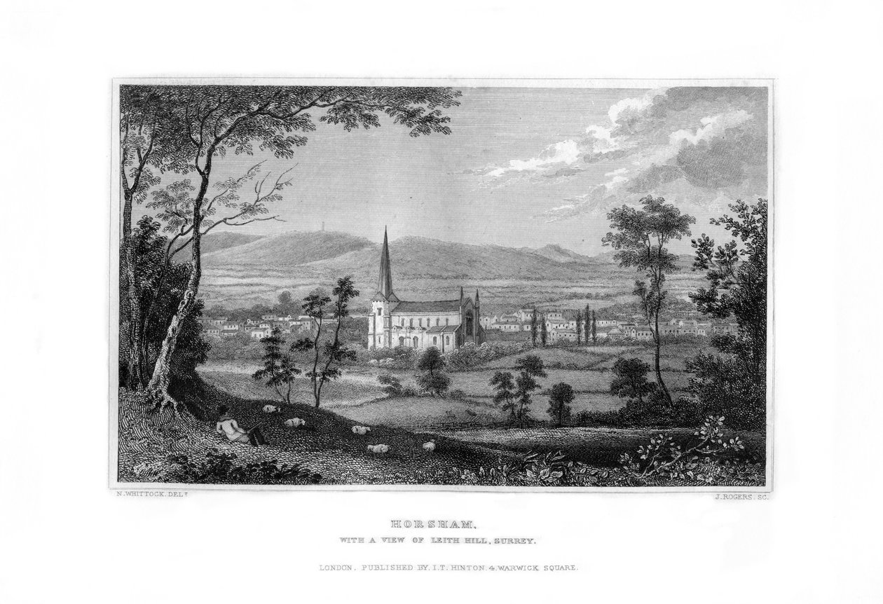Horsham, West Sussex, England, 1829. af J. Rogers