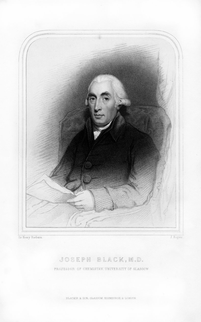 Joseph Black, skotsk fysiker og kemiker, 1870. af J. Rogers