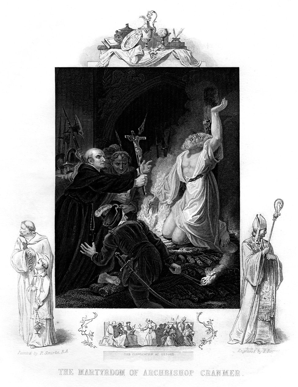 Ærkebiskop Cranmers martyrium, 1556, 1877 af J. Rogers
