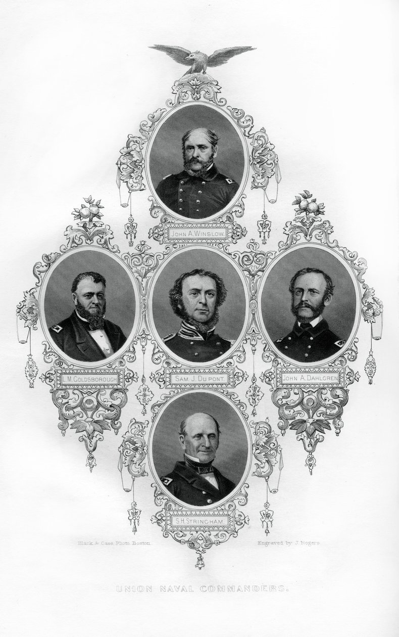 Unions borgerkrigsadmiraler Winslow, Goldsborough, Du Pont, Dahlgren og Stringham, 1862-1867. af J. Rogers