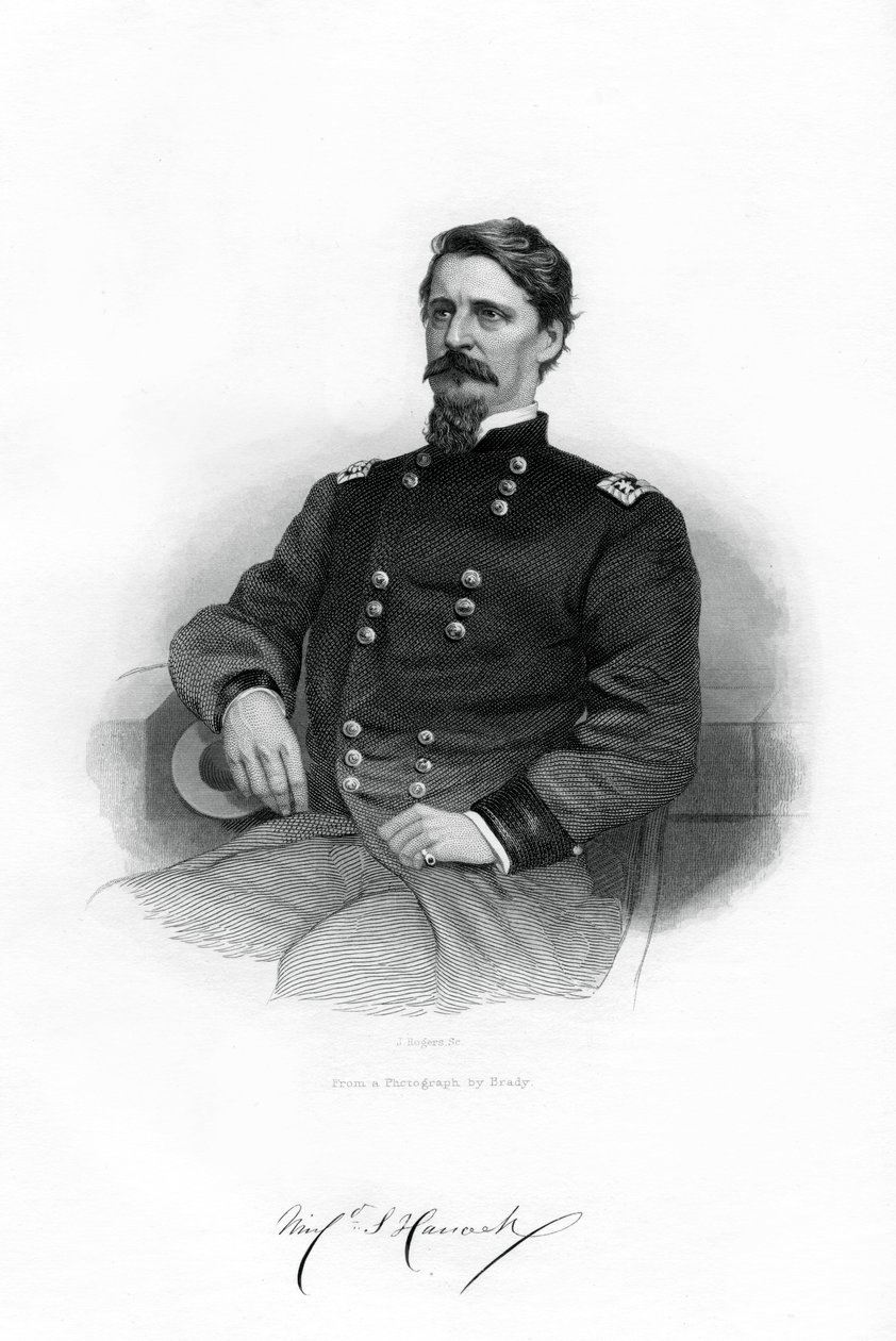 Winfield Scott Hancock, unionsgeneral, 1862-1867. af J. Rogers