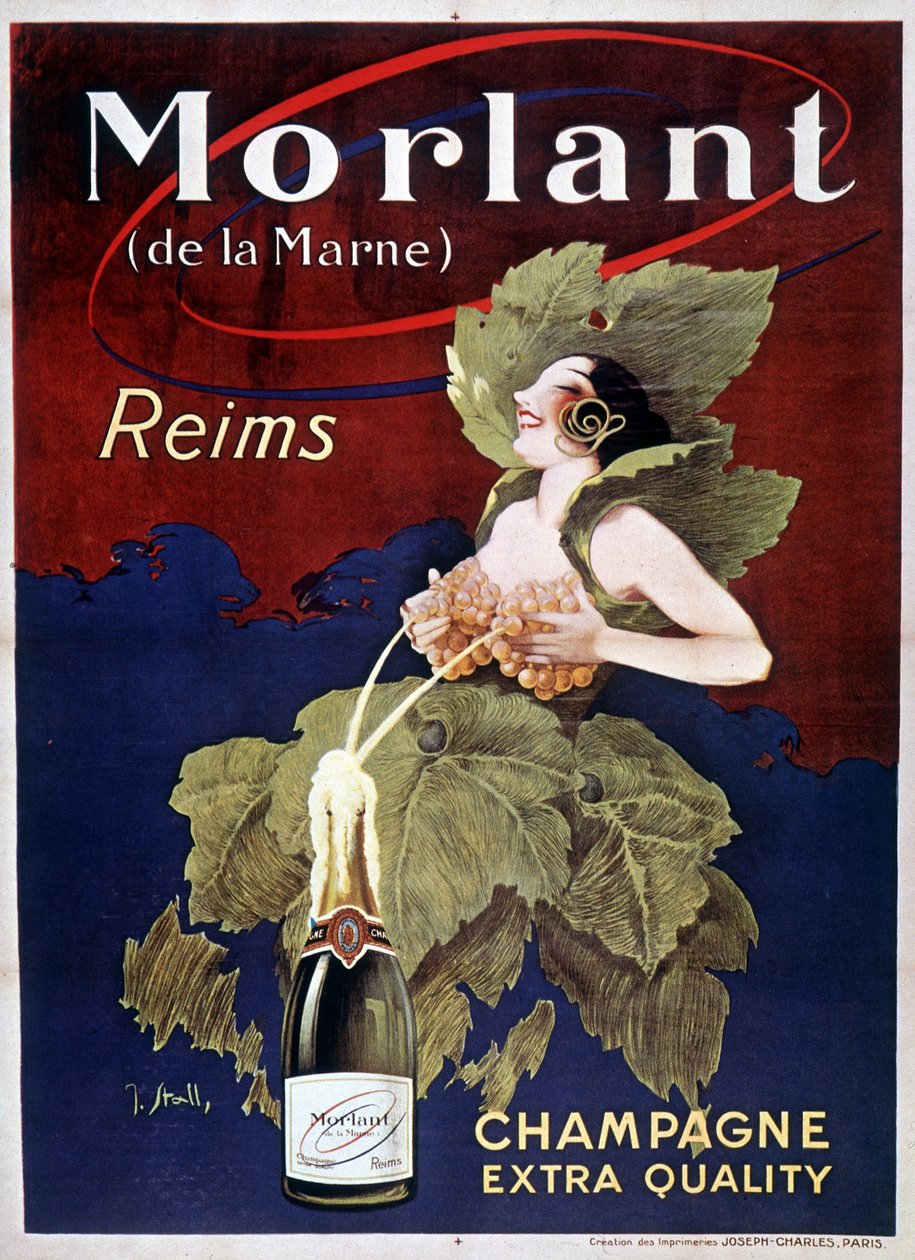 Plakat for Champagne Morlant, af J. Stall, 20. århundrede af J. Stall