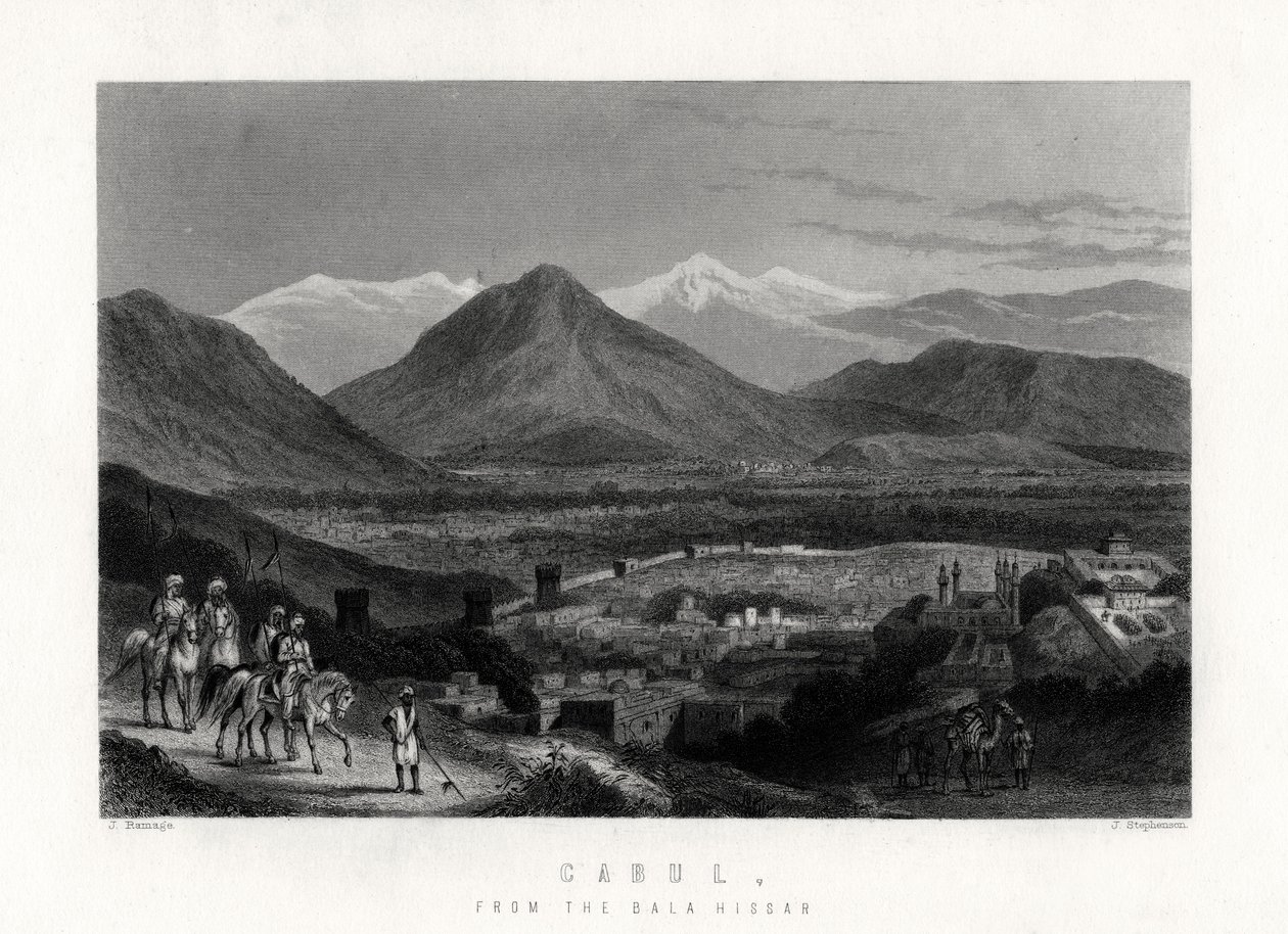 Cabul, fra Bala Hissar, 1883 af J. Stephenson