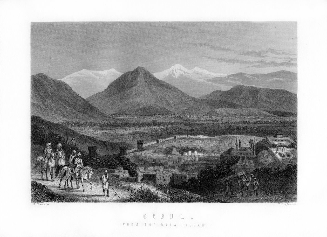 Kabul fra Bala Hissar, Afghanistan, 1893 af J. Stephenson