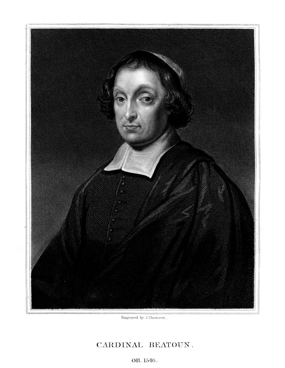 Kardinal David Beaton, ærkebiskop af St. Andrews, 1825. af J. Thomson