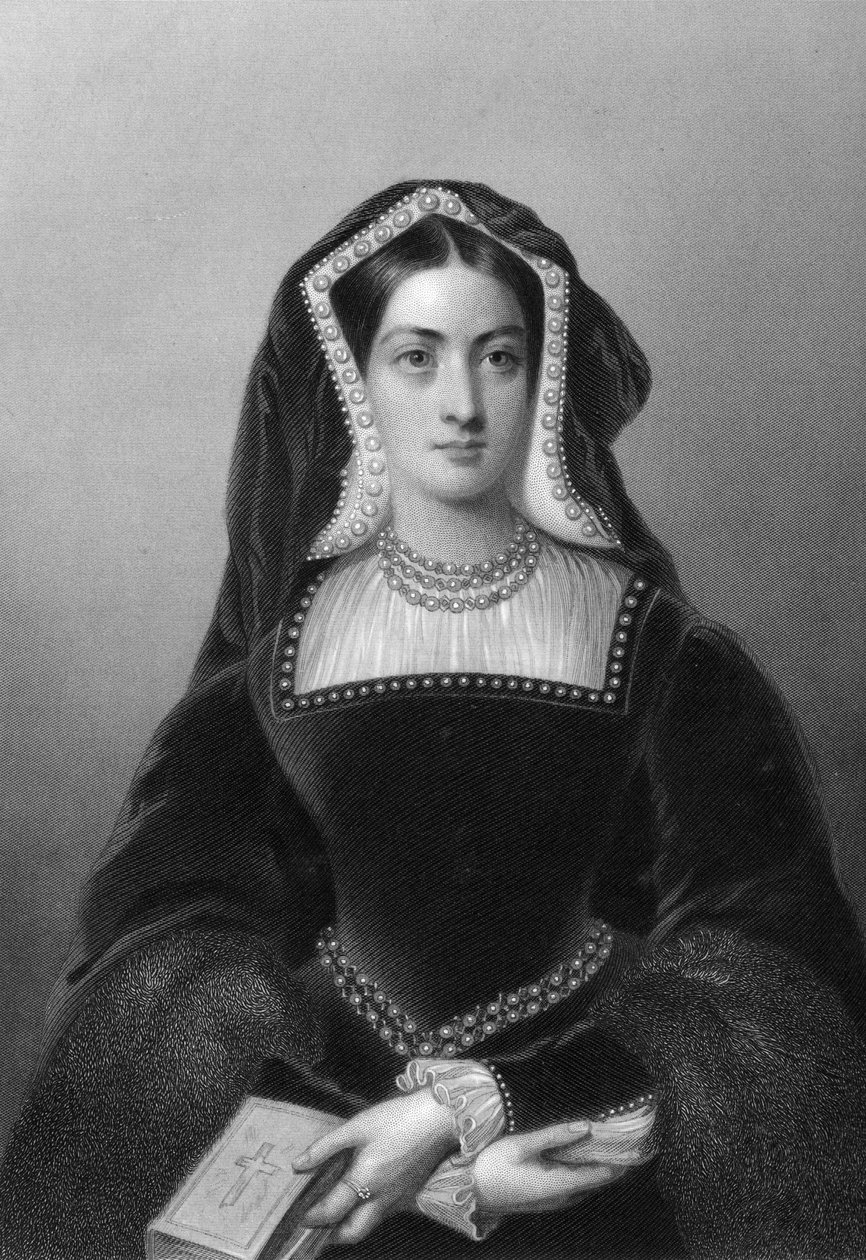 Katarina af Aragon 1485-1536, kong Henrik VIIIs første hustru, 1851. af J. W. Knight