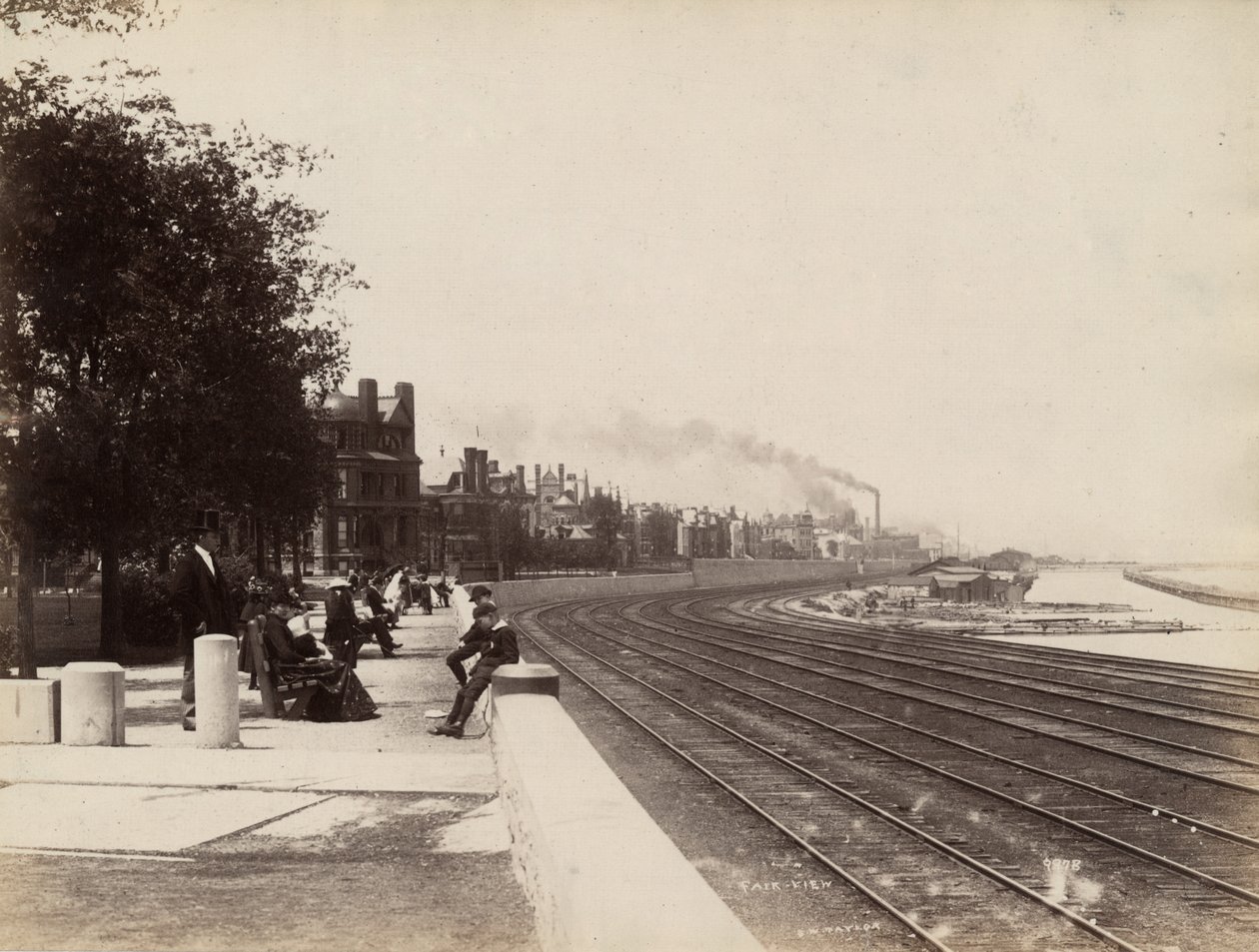Udsigt over 35th Street mod nord, Chicago, ca. 1888 af J. W. Taylor