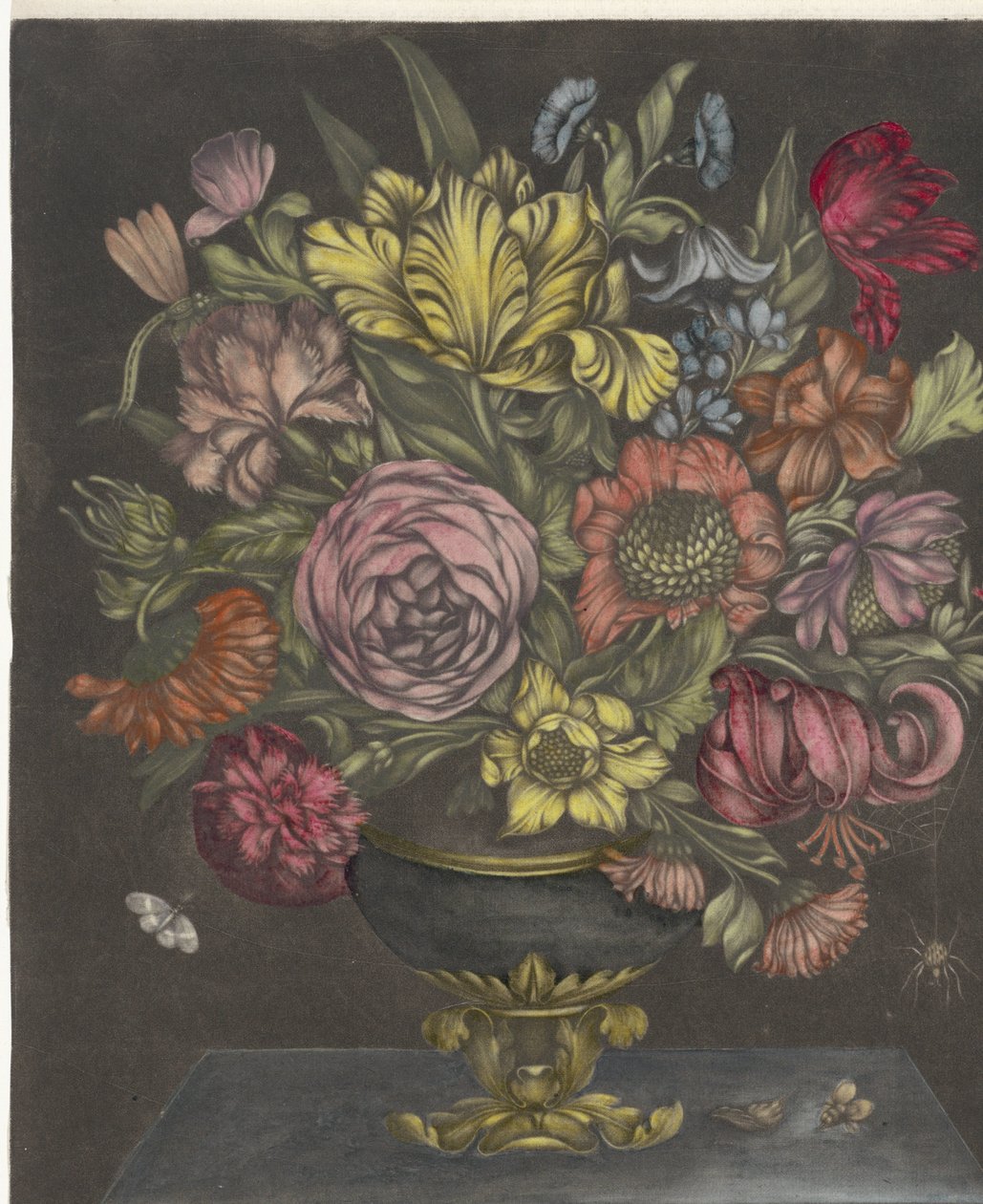 Vase med blomster af J. Waterloos