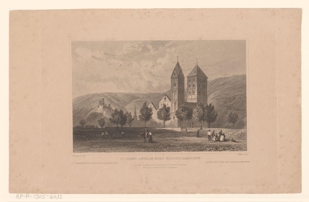 Udsigt over Johanniskirche, nær Lahnstein St. John