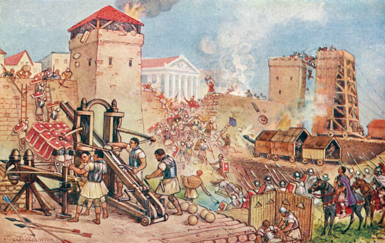 Belejring i det romerske imperium (print) af J. Williamson