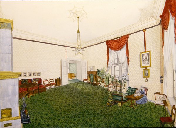 Stue i Schloss Ballenstedt i Sachsen-Anhalt af J. Willing