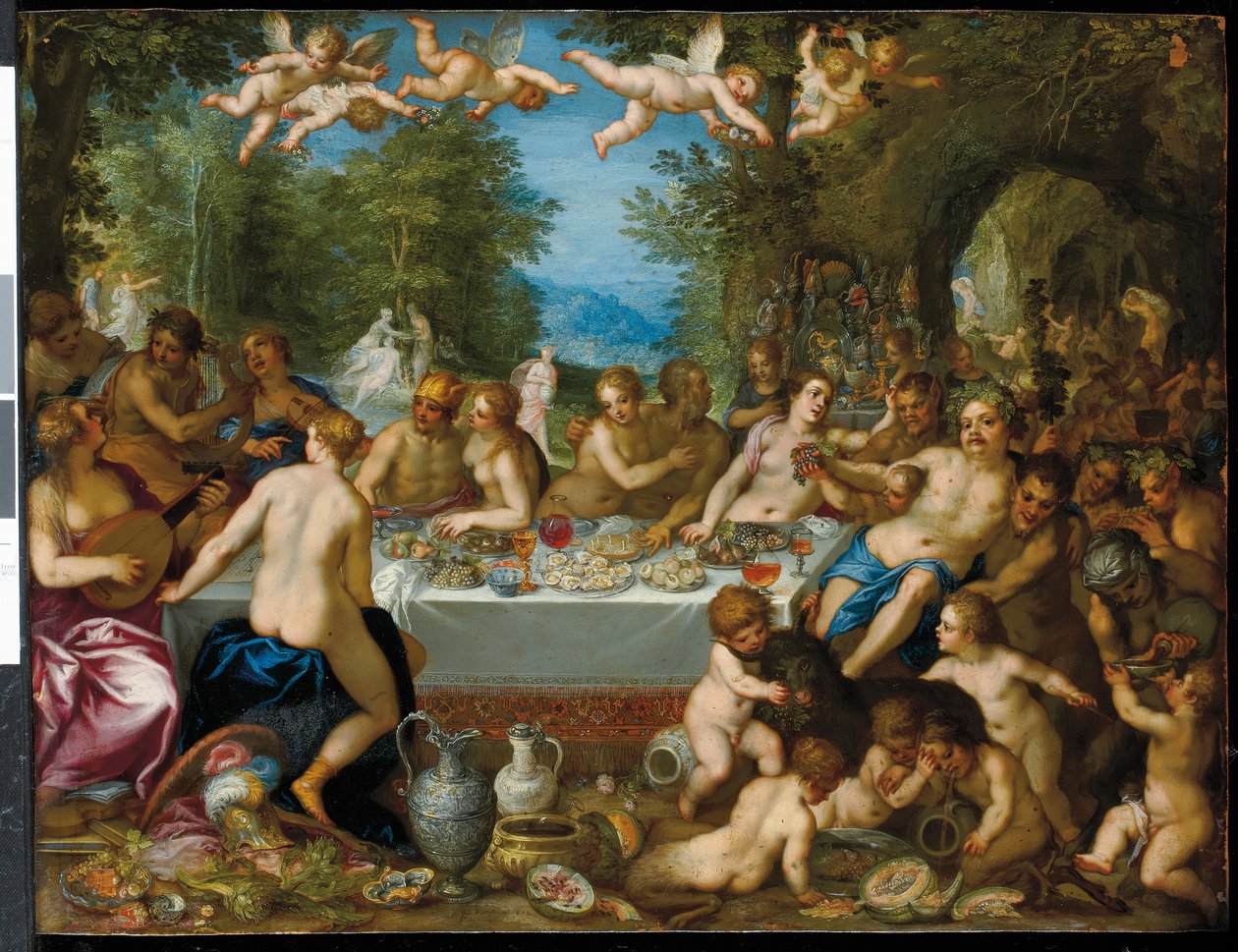 Gudernes fest: Ægteskabet mellem Bacchus og Ariadne af J. and Rottennhammer Hans I Brueghel