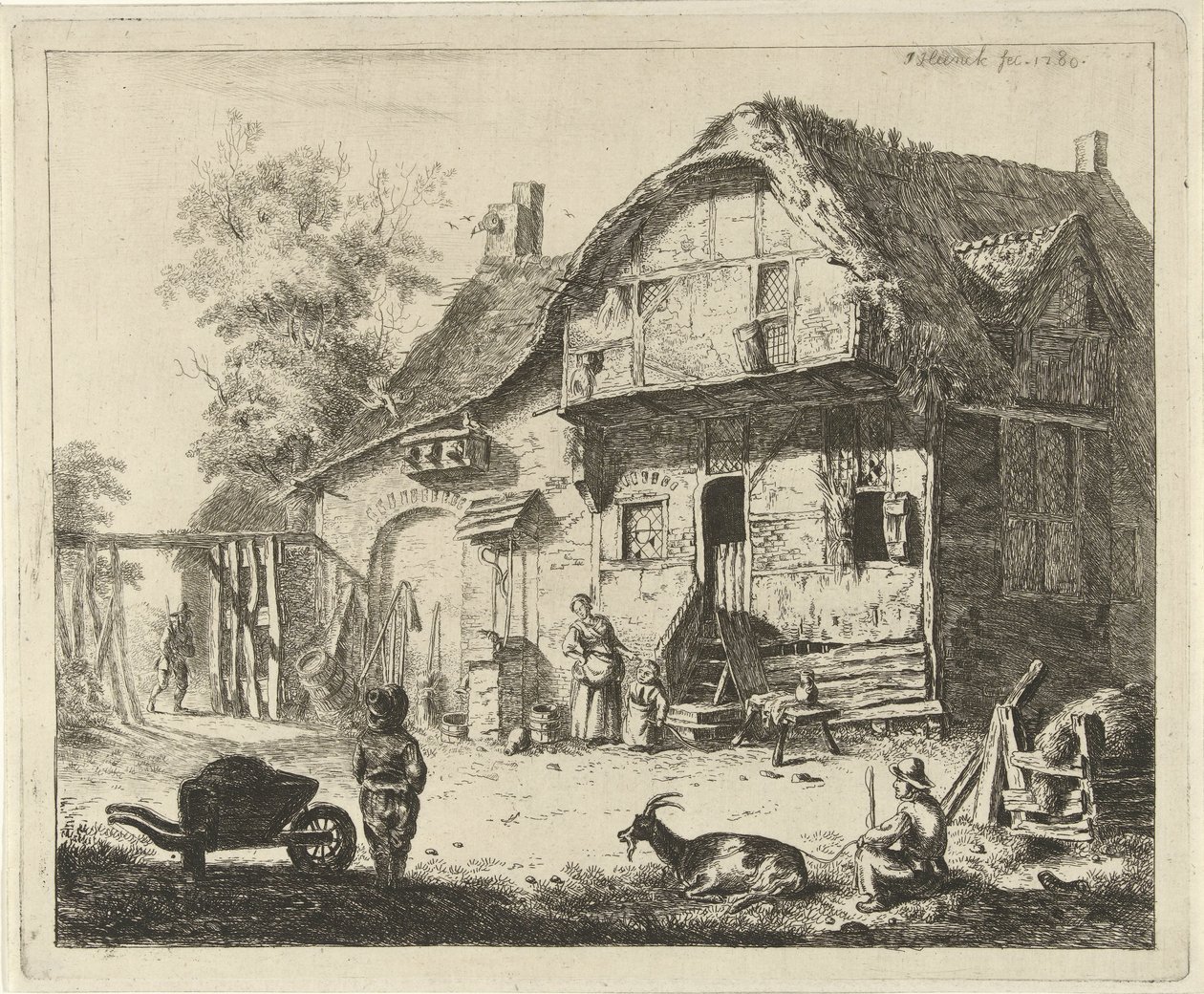 Figurer på en gård af Jabes Heenck