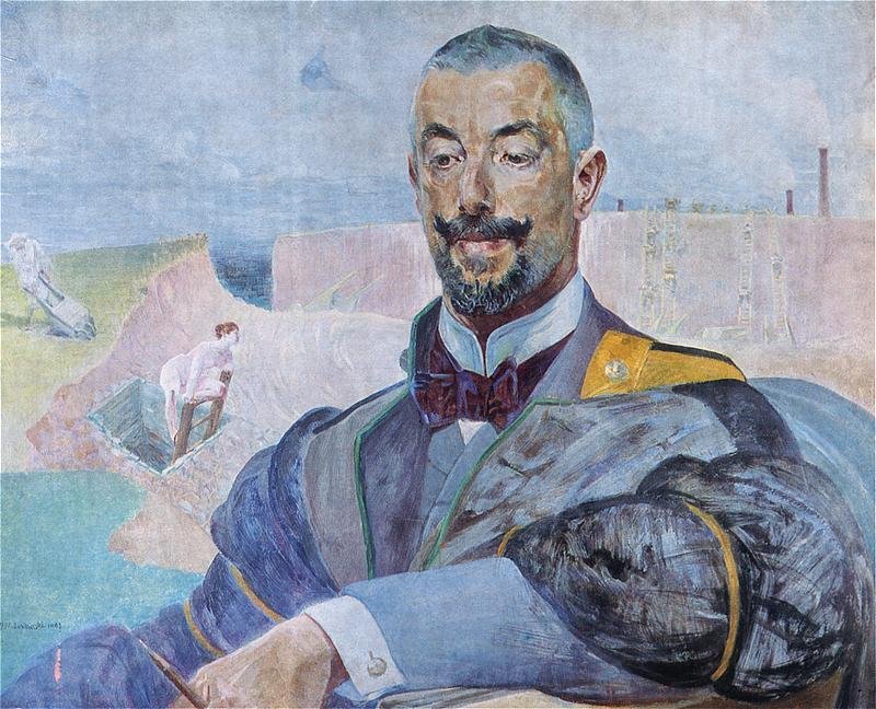 Portræt af Erazm Baracz.nPolski: Portræt af Erazm Baracz.n af Jacek Malczewski