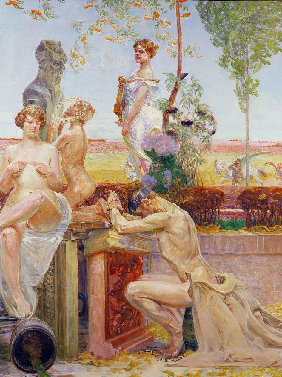 Allegoriske figurer, 1913 af Jacek Malczewski