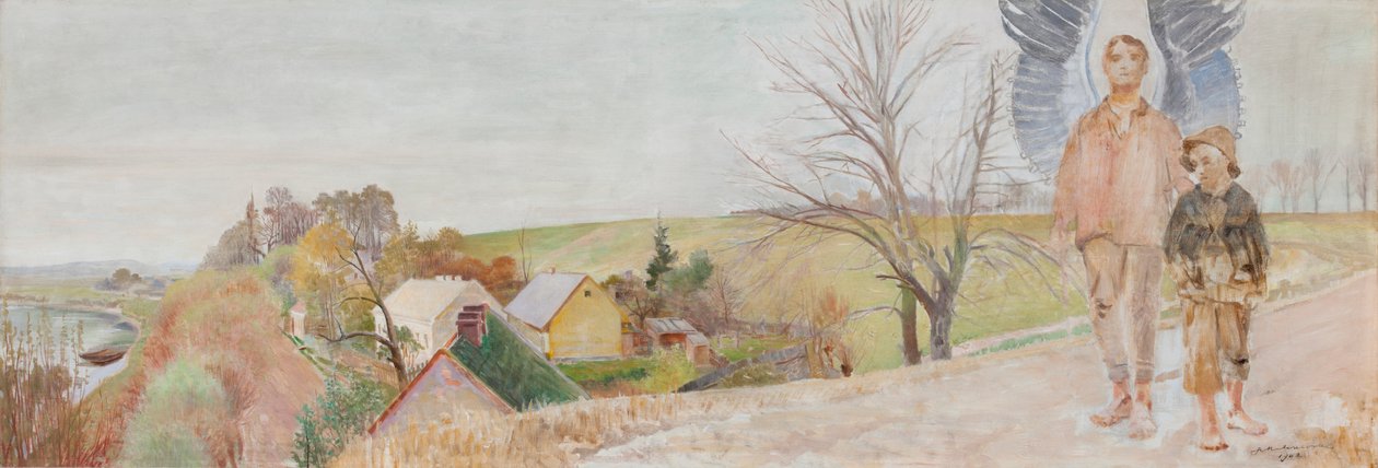 Englen og Tobias af Jacek Malczewski