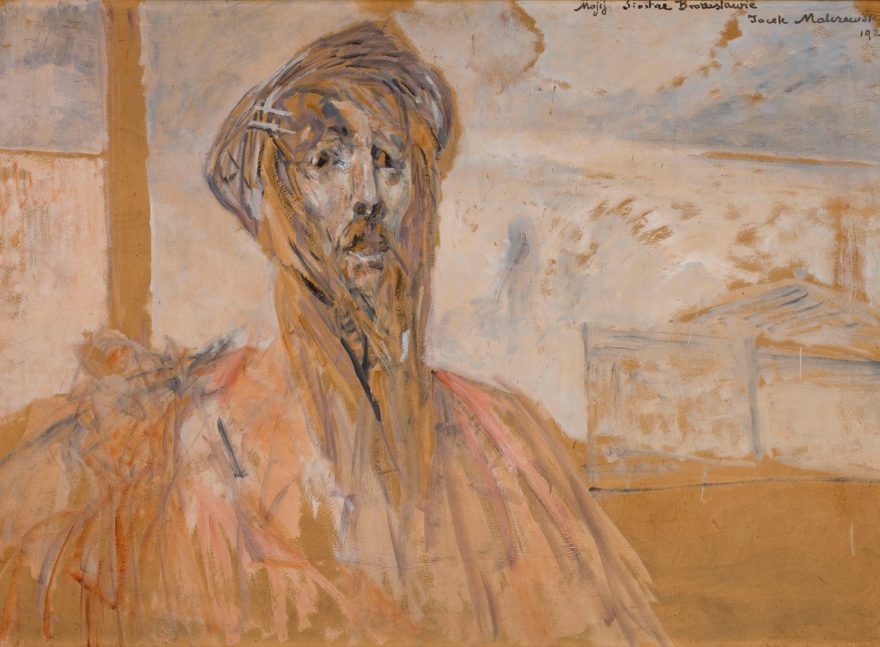 Selvportræt, skitse af Jacek Malczewski