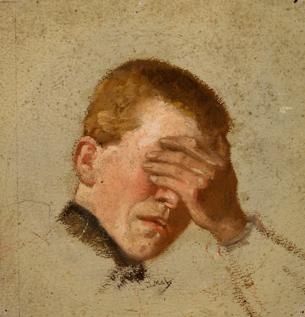 Dreng, der dækker sine øjne af Jacek Malczewski