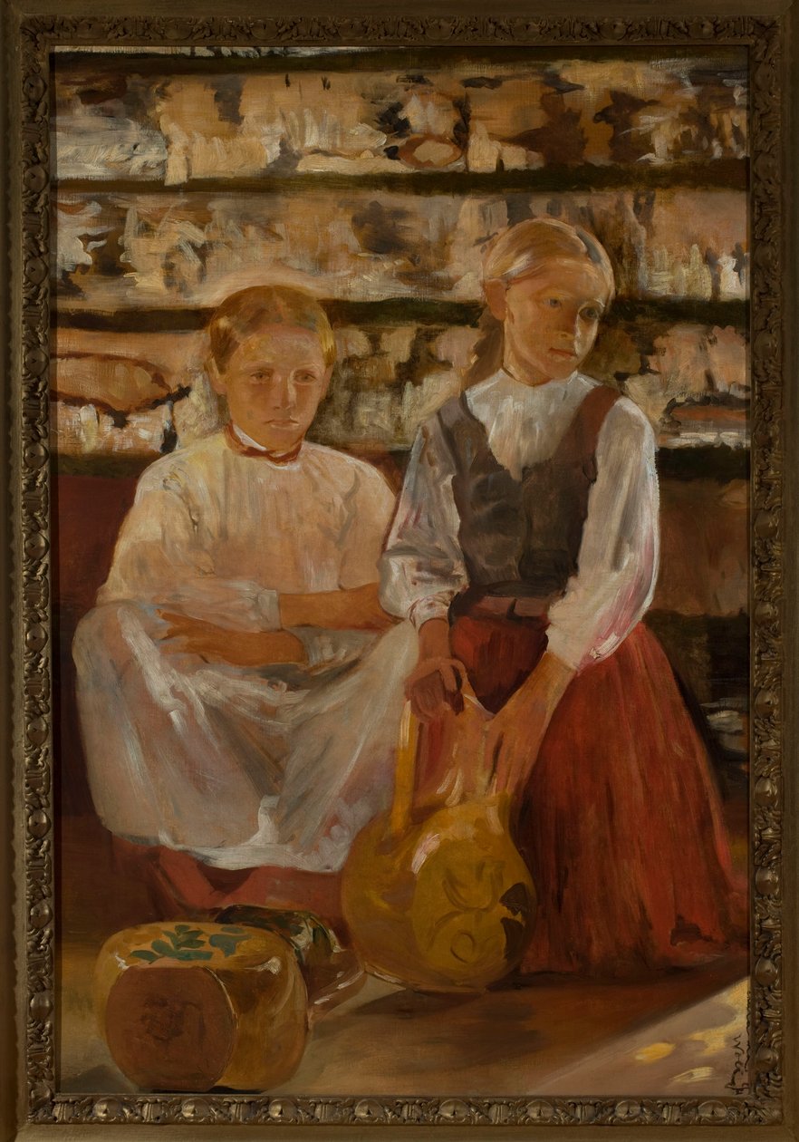 To piger med en krukke af Jacek Malczewski