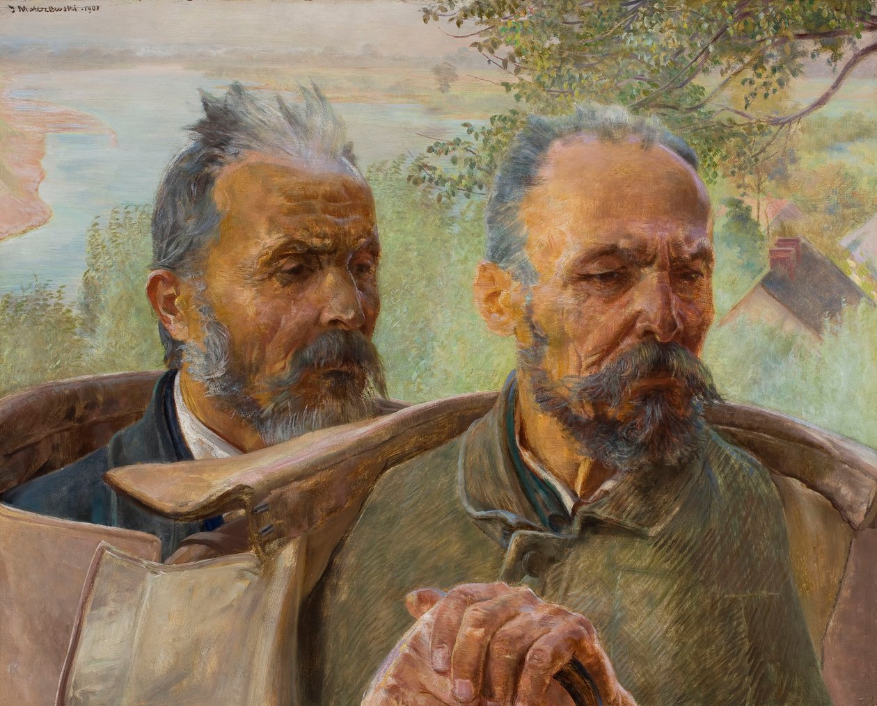 To gamle mænds hoveder af Jacek Malczewski