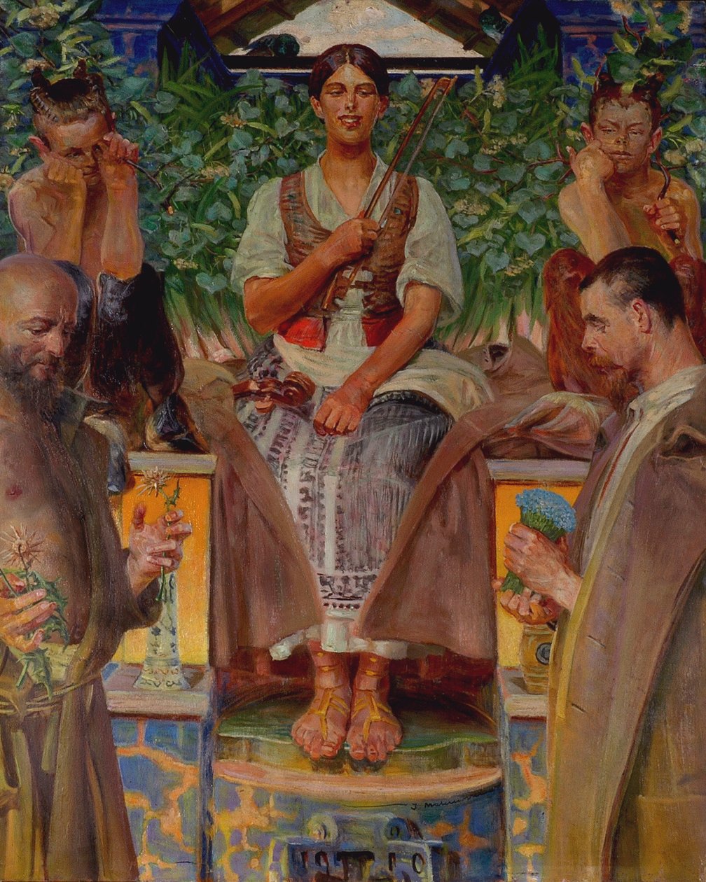 Hyldest til kunsten og musen af Jacek Malczewski