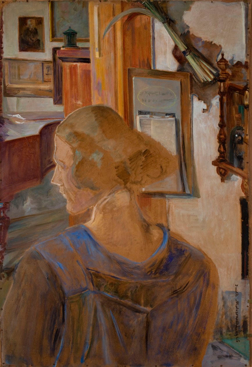 Julia, kunstnerens datter i Lusławice af Jacek Malczewski