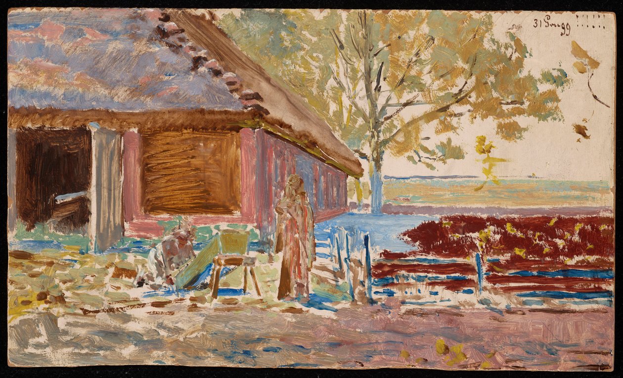 Århundredets afslutning – 31. december 1899, landskab med en kiste af Jacek Malczewski