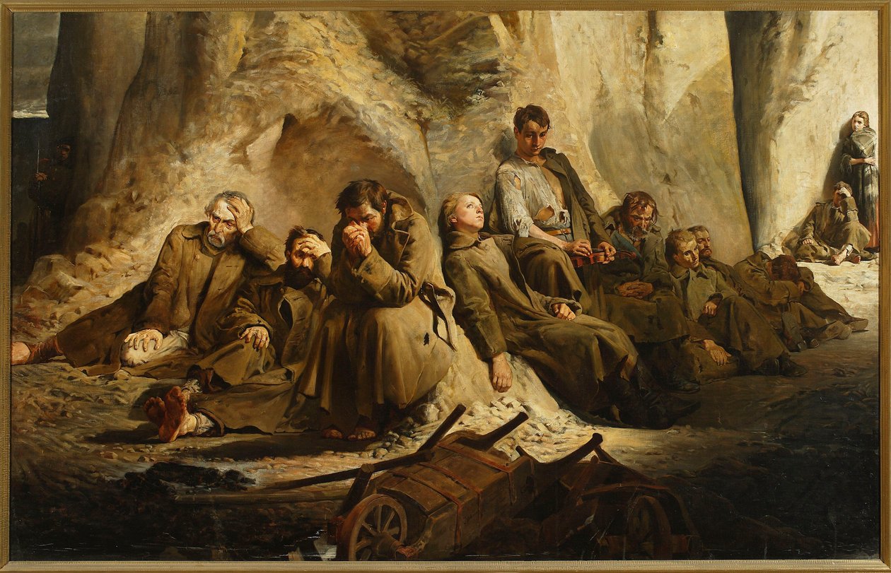 Søndag i minen (Hvil i minen) af Jacek Malczewski