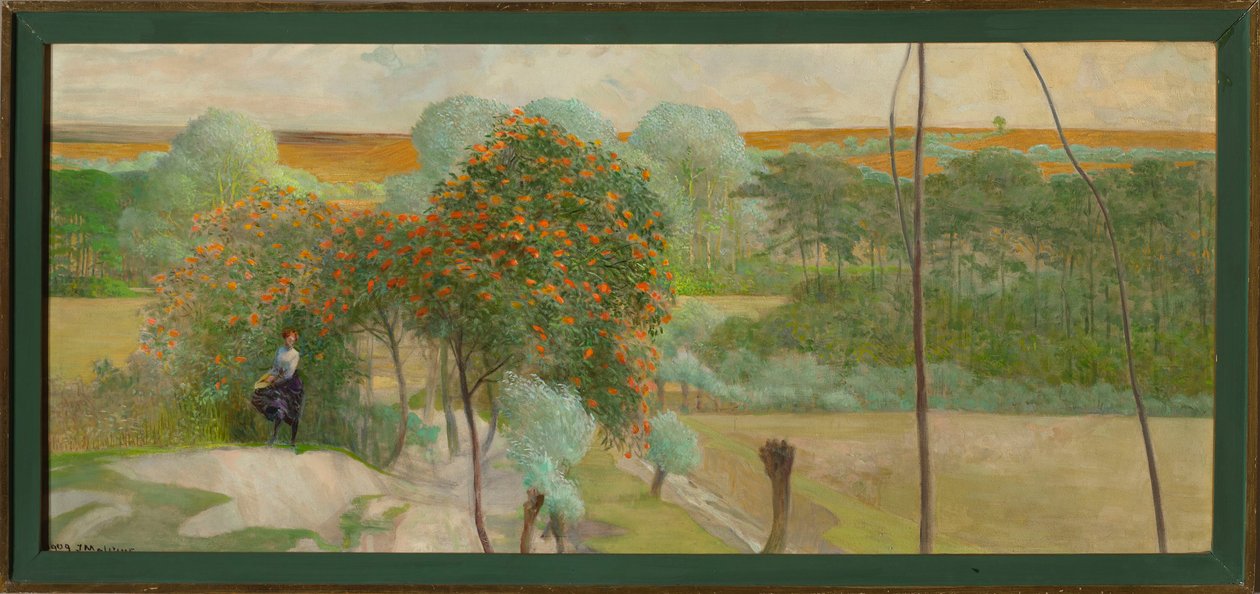 Landskab med røn, højre del af triptykonet "Gå til bække" af Jacek Malczewski
