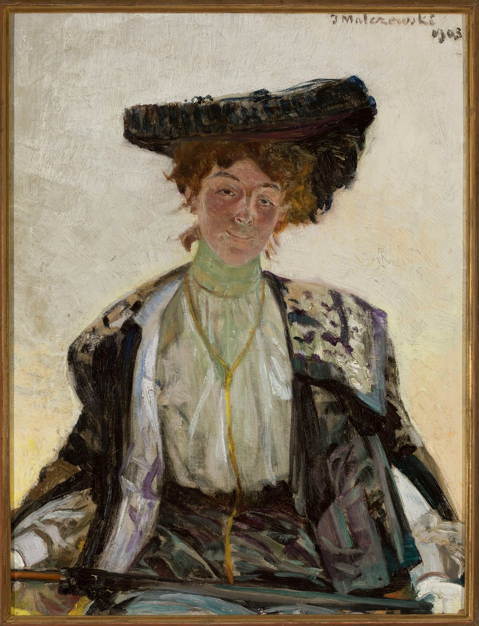 Portræt af skuespillerinden Helena Sulima af Jacek Malczewski